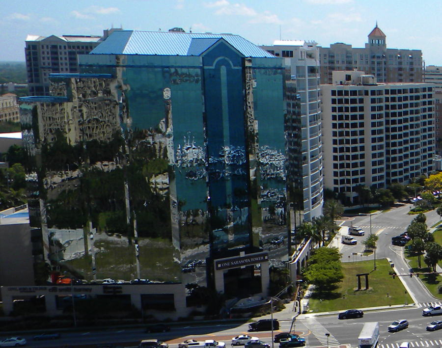 Downtown Sarasota high rises from Norm’s roof