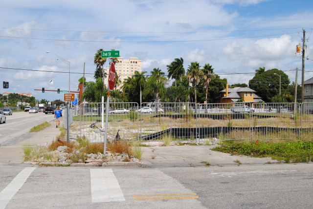The Embassy Suites & Spa will be constructed at a prominent corner in downtown Sarasota. Roger Drouin photo