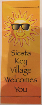 A graphic shows the design of the new Siesta Village banners. Image courtesy Kay Kouvatsos