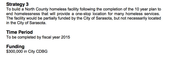 The current Consolidated Plan contains this section about a North County shelter. Image courtesy Sarasota County