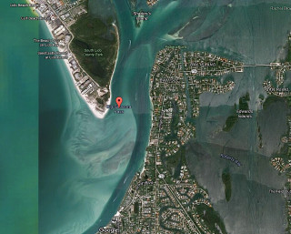 Big Sarasota Pass lies between Lido and Siesta keys. Image from Google maps