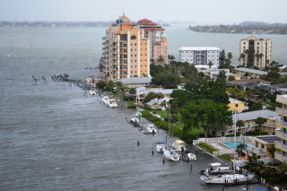 Tropical Storm Debby flooded the area of Golden Gate Point in downtown Sarasota in 2012. File photo