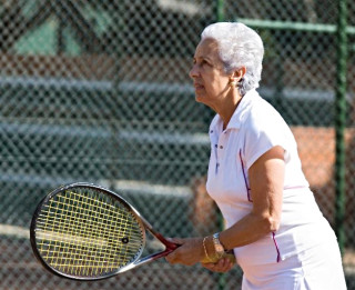 Tennis is among the events during the Senior Games. Photo courtesy Sarasota County