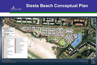 A graphic shows the conceptual plan for the Siesta Beach Park improvements. Image courtesy Sarasota County
