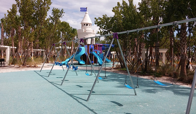 The new playground area has a 'spongy' surface. Image courtesy Sarasota County