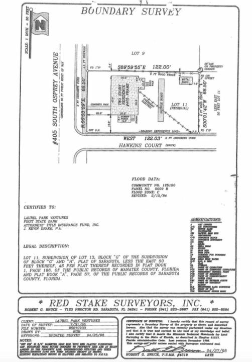 An engineering drawing was included in city documents. Image courtesy City of Sarasota
