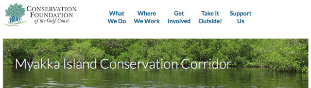 Orange Hammock Ranch is part of the Myakka Island Conservation Corridor plan of the Conservation Foundation of the Gulf Coast. Image from the Foundation website 