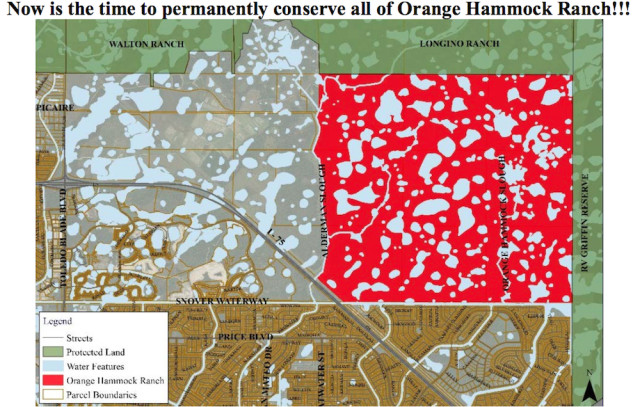 A Foundation fact sheet shows the area of the ranch. Image courtesy Sarasota County