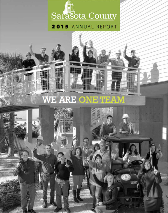 The county's 2015 Annual Report features this cover. Image courtesy Sarasota County