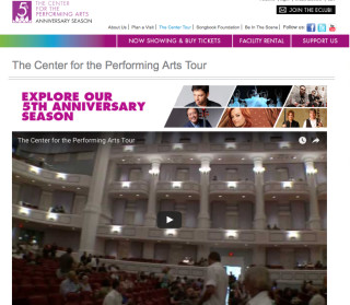The Carmel, IN, Center for the Performing Arts website offers a virtual tour. Image from the website