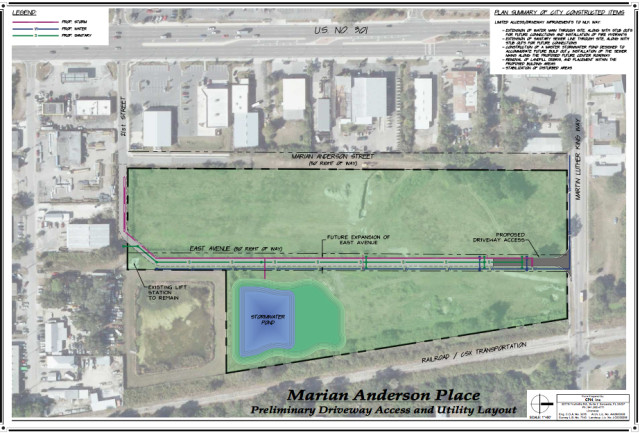 A rendering shows the Marian Anderson Place site in Sarasota. Image courtesy City of Sarasota