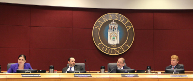 (From left) Commissioners Christine Robinson, Paul Caragiulo, Al Maio and Charles Hines. File photo