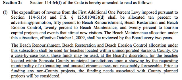 The revised ordinance contains this modified language. Image courtesy Sarasota County
