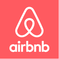 The Airbnb logo is from the vacation rental company's website.