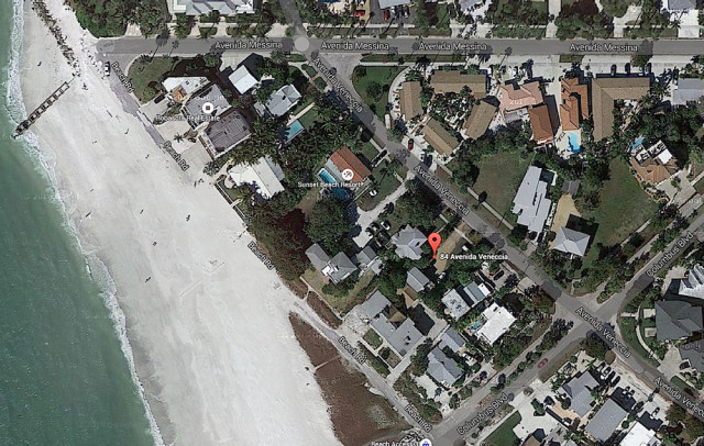 An aerial map shows the location of the Maddens' property at 84 Avenida Veneccia. Image from Google Maps