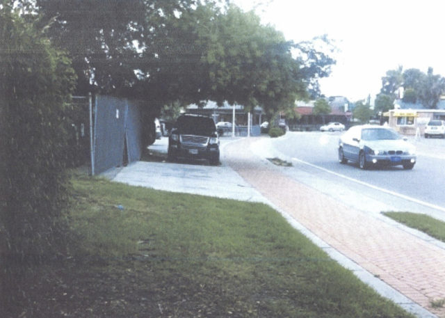 A county photo shows the location proposed for a food truck in the Village in 2012. Image courtesy Sarasota County