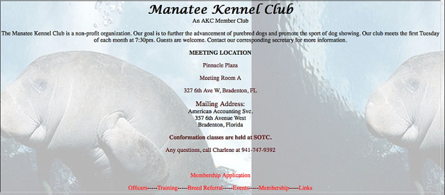 The Manatee Kennel Club is based in Bradenton. Image from the club's website