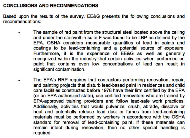 A section of the EE&G letter to county staff explains part of the firm's recommendations. Image courtesy Sarasota County