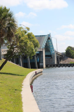 The Stickney Point Road drawbridge opens for boat traffic on a spring day. File photo