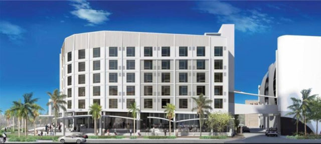 The Hotel Curio will be built next to the Palm Avenue garage. Contributed photo