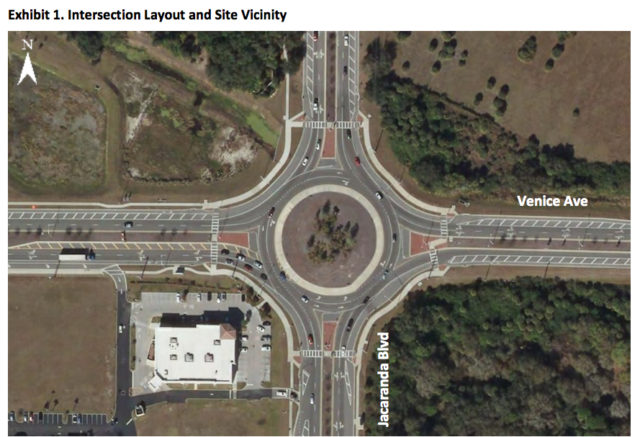 The Kittelson & Associates study included this aerial view of the structure. Image courtesy FDOT