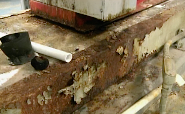 This is one example of deterioration in the air conditioning room in the West Jail. Image courtesy Sheriff's Office