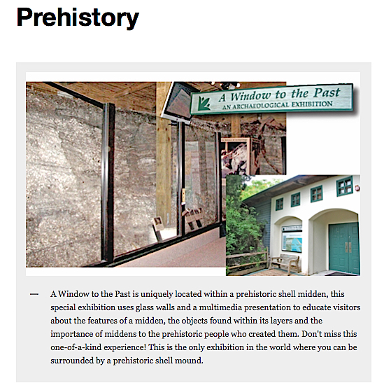 Historic Spanish Point has exhibits to explain the history of the area. Image from the Historic Spanish Point website