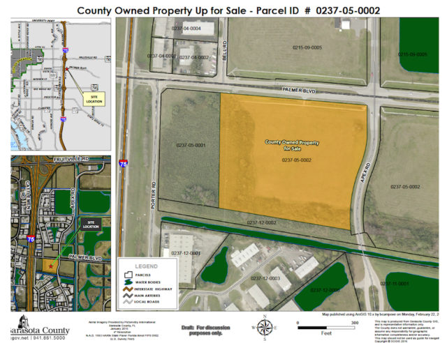 TST will proceed with steps toward closing on this southwest 'Quad' parcel. Image courtesy Sarasota County