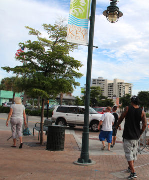 Siesta Village has had uniform garbage cans since it was beautified in 2008-09. File photo