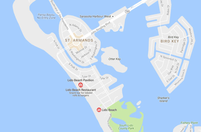 A map shows the location of the Pavilion. Image from Google