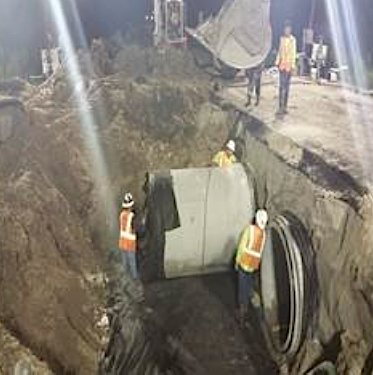 FDOT released this photo of work on the State Road 72 washout, taken the night of Sept. 7. Image courtesy FDOT
