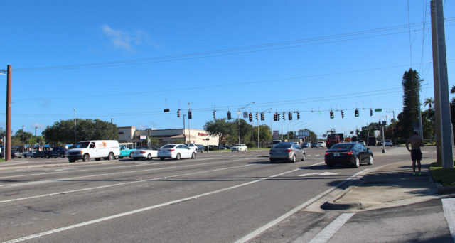 Residents who live near the Stickney Point Road/U.S. 41 intersection are worried about extensive traffic queuing during the height of tourist season, if Siesta Promenade is built as proposed. Rachel Hackney photo