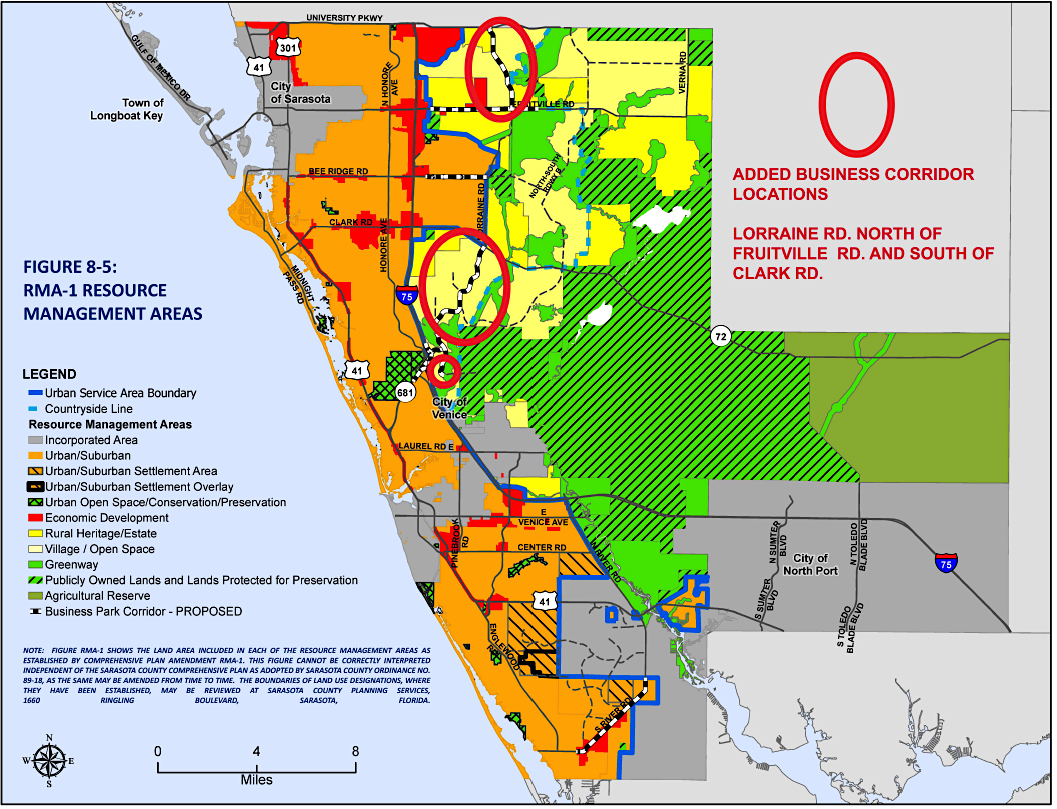 Proposed Business Parks corridor along Lorraine Road for Planning